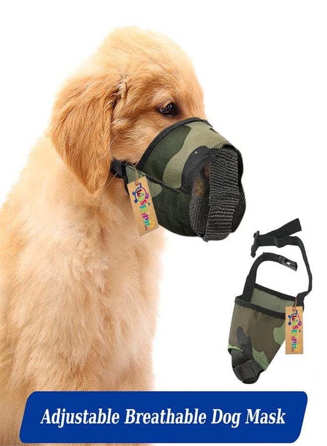 Western Era Camouflage Dog Muzzle - Adjustable Soft Breathable, Nylon Mouth Guard Cover for Small, Medium and Large Dogs, Anti Chewing, Barking & Biting (Extra Large) - Image 4